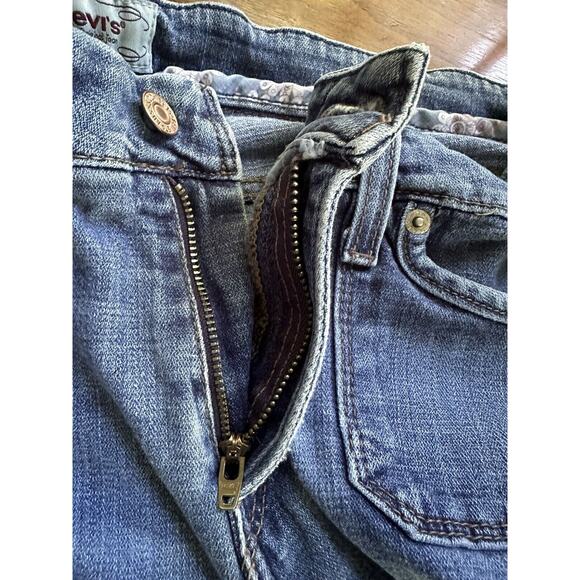 Levis 545 Women's Blue Jeans Sz 12 Boot Cut High Rise Light Wash 36x30” measured - Picture 10 of 12